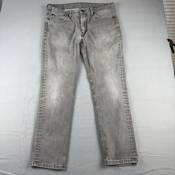 Levi's 511 Jeans Slim Skinny Straight Mens Gray Med Wash Low Rise Size 36x32 - Picture 9 of 16
